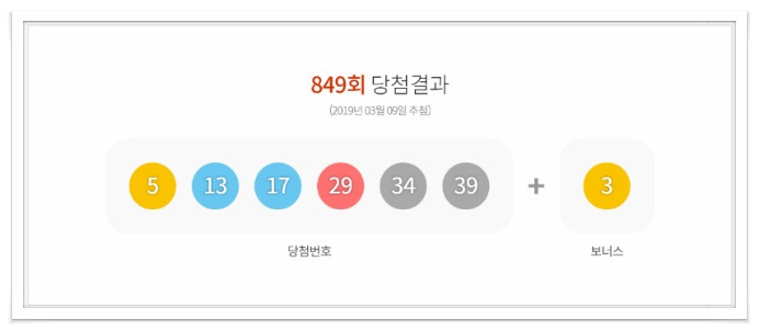로또849회당첨번호