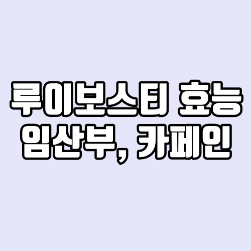 루이보스티 효능, 임산부, 카페인 - 간단 정리