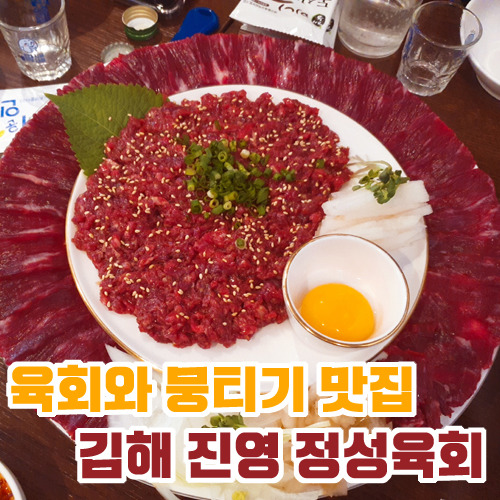 김해 한우육회와 뭉티기가 맛있는 진영 정성육회
