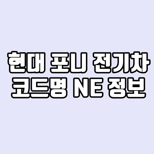 현대자동차 포니 전기차(코드명 NE) 출시정보, 주행거리