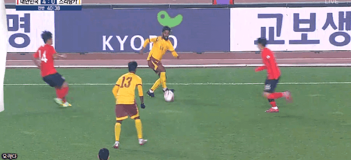 대한민국 vs 스리랑카 이강인 턴동작 및 슛장면