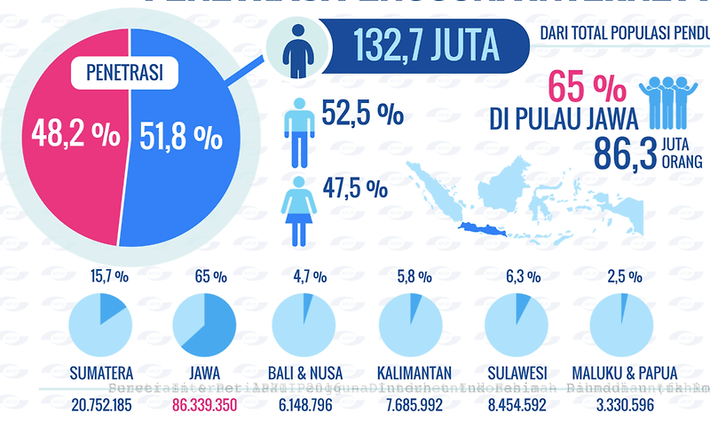 인도네시아 인터넷 사용자 실태조사 내용 정리
