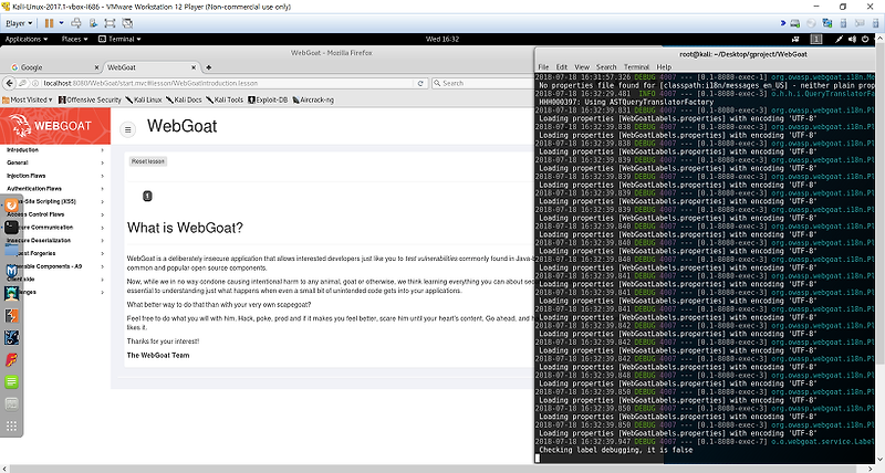 리눅스(칼리 리눅스)에 WebGoat 8 설치하는 방법