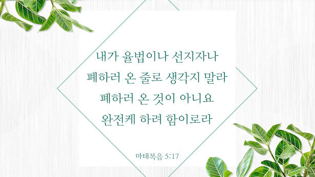 매일 성경 _ 마태복음 5:17