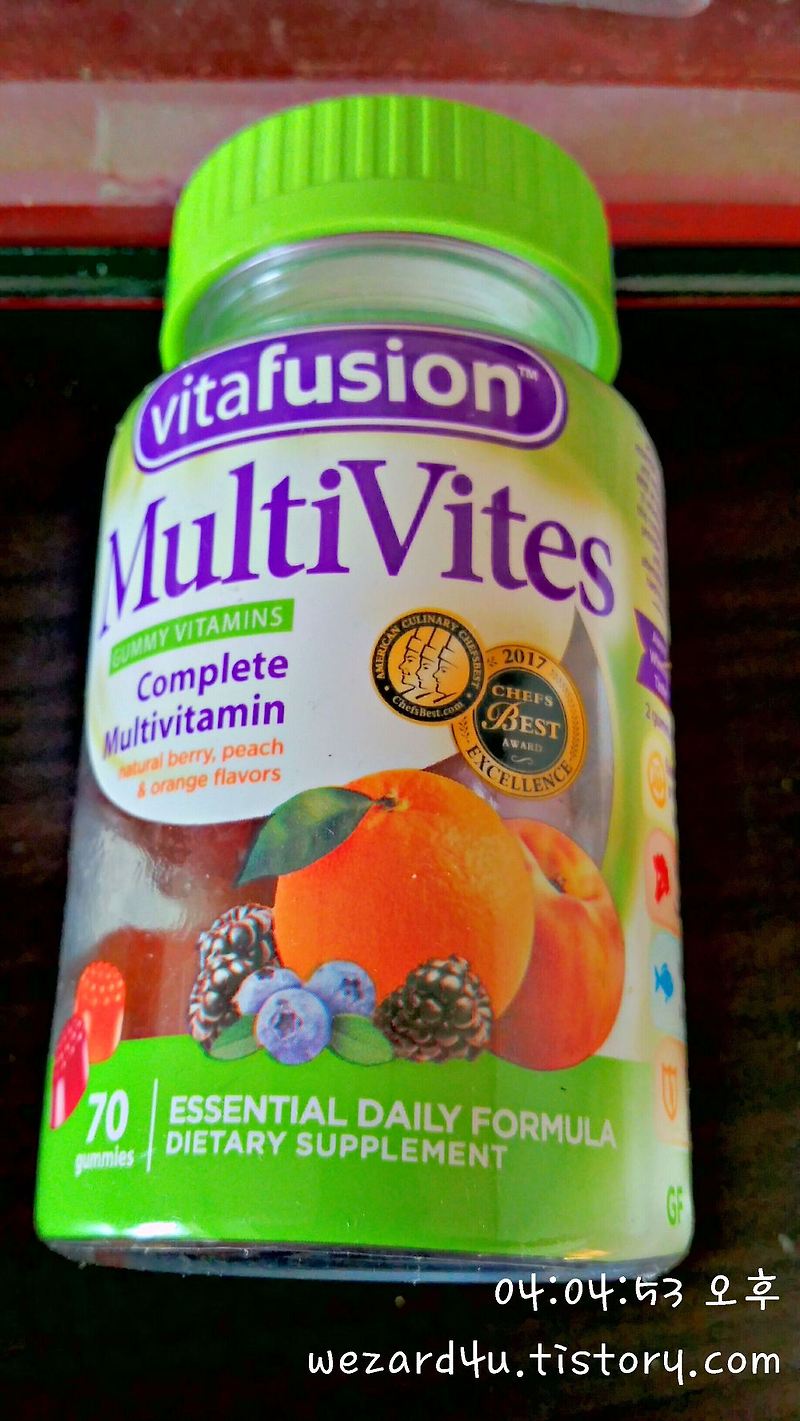 아이허브(iherb) 종합 비타민-VitaFusion MutiVites Complete Multivitamin Natural Berry Peach Orange Flavors