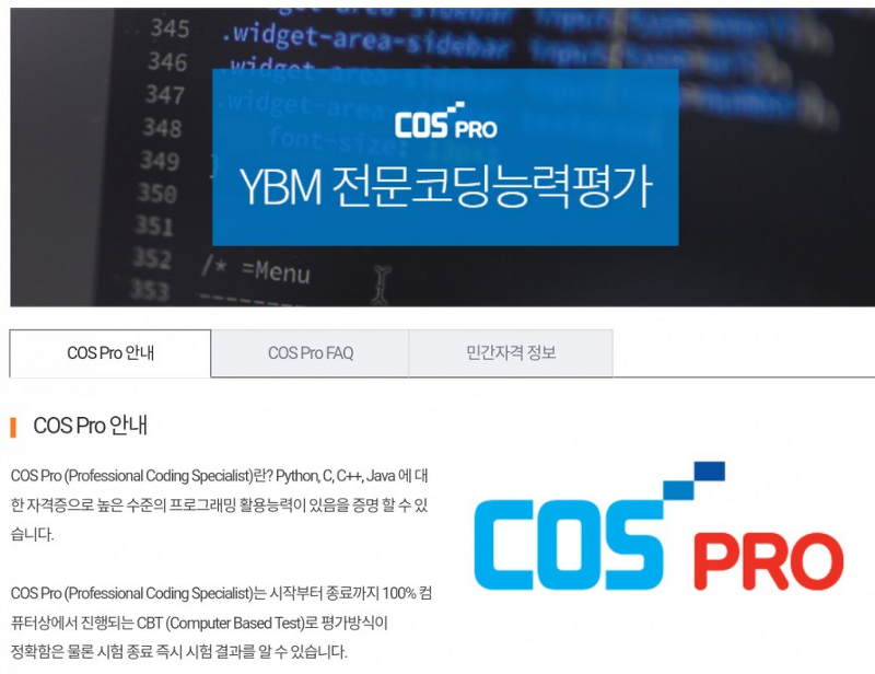 파이썬 자격증 cos pro python 2급 YBM IT 시험 접수! !!