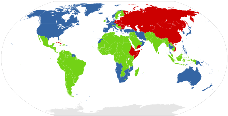 미국과 소련이 대립하전 시절, 제2세계