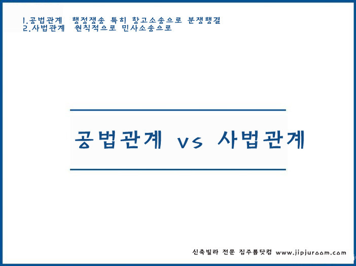 공법관계 vs 사법관계