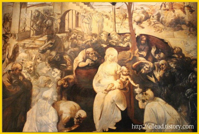 <레오나르도 다빈치> 동방박사의 경배 (Adoration of Magi) : 우피치 박물관
