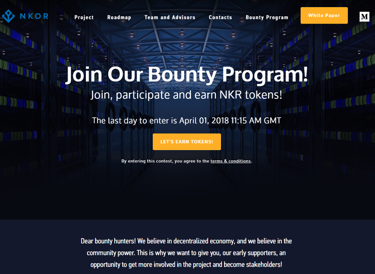 Join, participate and earn NKR tokens!