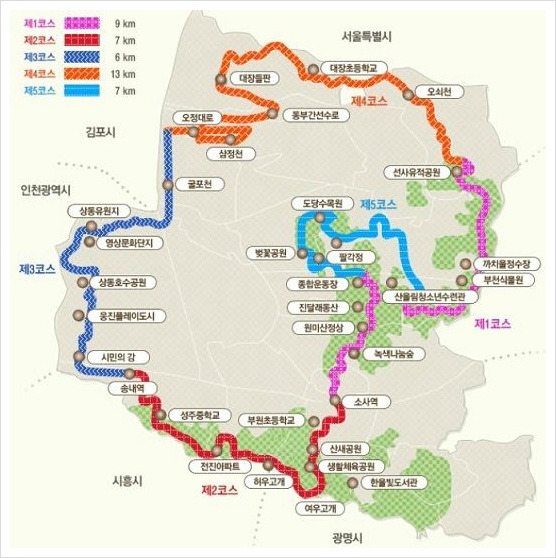 부천 둘레길 트래킹 코스별 소개