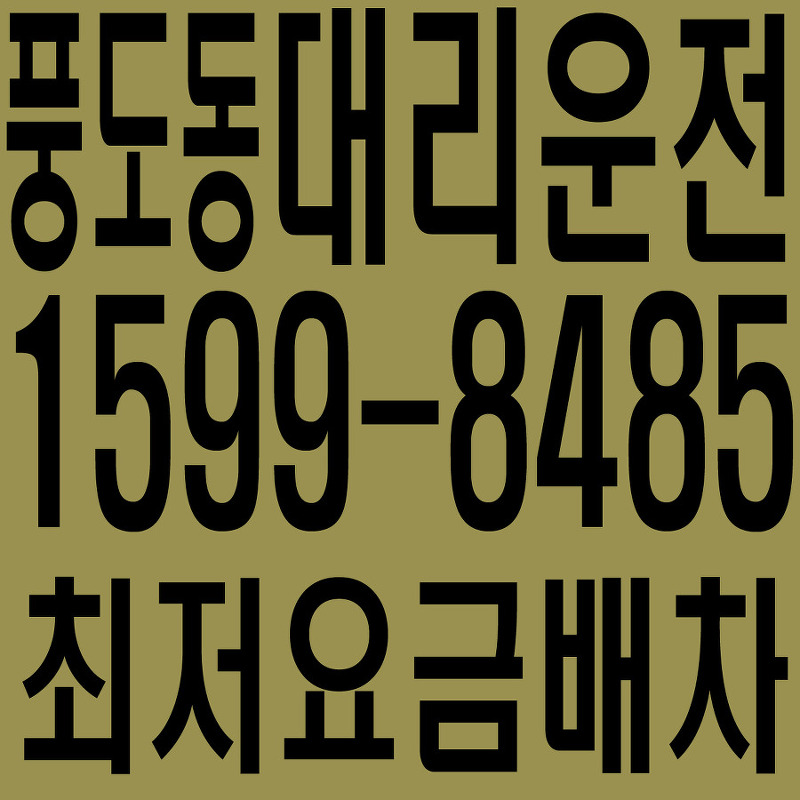 경기도 안산시 단원구 풍도동 대리운전 １５９９―８４８５  최저요금배차·친절·안전·신속