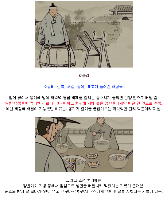 조선시대 배달음식