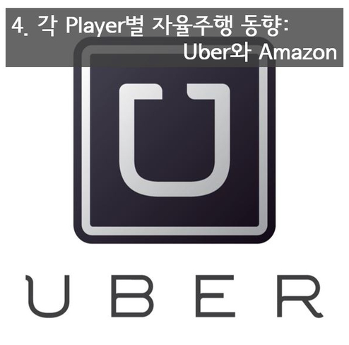 4. 각 Player별 자율주행 동향:  Uber와 Amazon 봐봐요