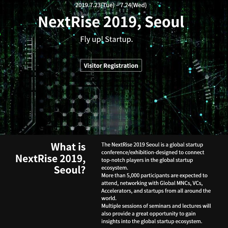 NextRise 2019, Seoul - 글로벌 스타트업 트렌드를 파악하자
