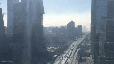 중국 베이징 미세먼지 습격.gif