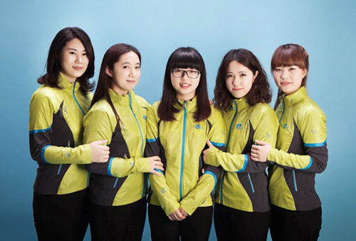 여자 컬링 영미팀 4년전 2014년 모습