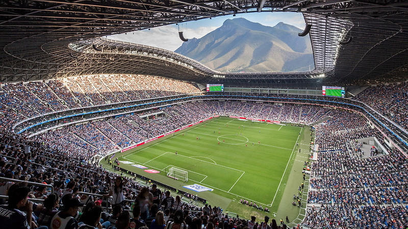 멕시코의 축구 경기장 풍경
