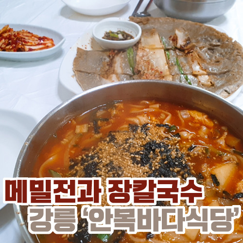 강릉 장칼국수 현지인맛집 안목바다식당