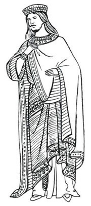 중세복식-중세중기의 로마네스크 복식(10~12C)