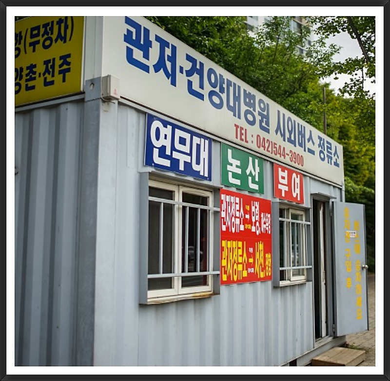 건양대병원시외버스정류장 시간표 신규 최신판 관저동