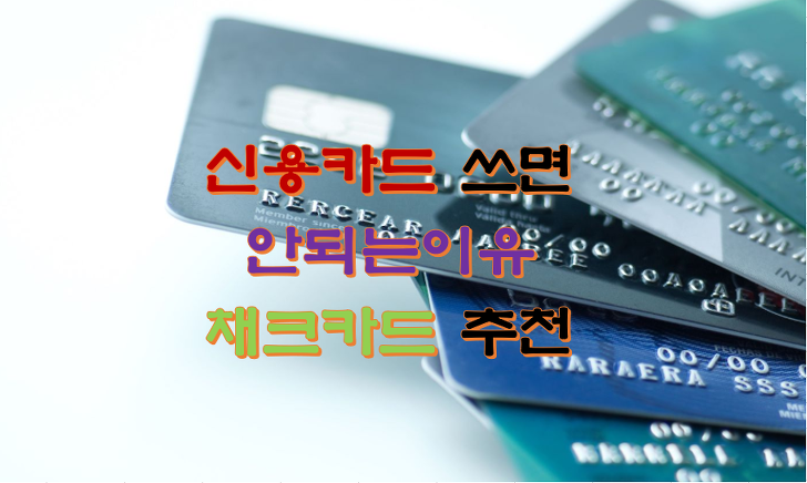 신용카드 쓰면 안되는이유 채크카드 추천