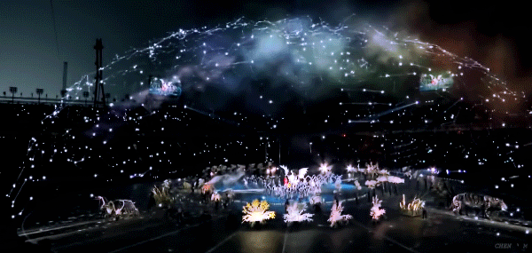 평창 올림픽 개막식 밤하늘을 수놓은 천상열차분야지도