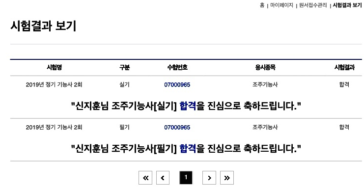2019년 2회 조주기능사 독학 통과 후기 (필기&실기, 바텐더 자격증)