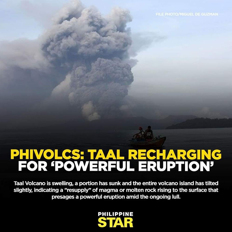 필리핀 화산 폭발 현재상황 - 칼데라가 마른건 분화 징조? 동영상