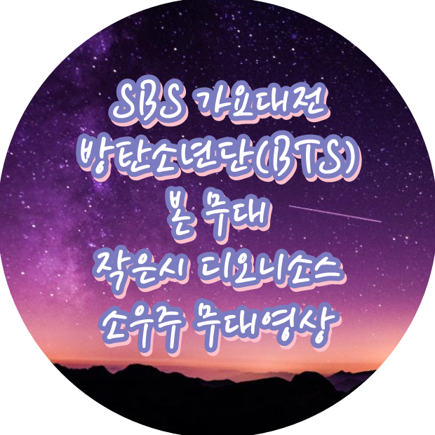 SBS 가요대전 방탄소년단(BTS) 본 무대 작은시 디오니소스 소우주 무대영상 볼까요