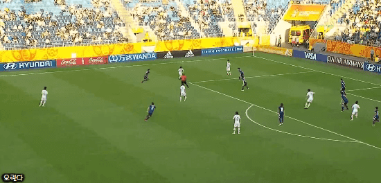 U-20 대한민국 vs 일본 오세훈 골장면