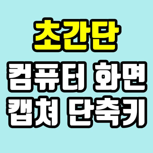 컴퓨터 화면 캡쳐 단축키