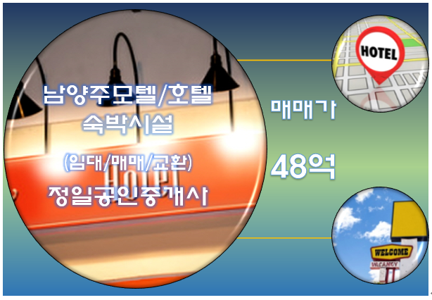 경기 북부권 교통요충지, 대지 넓은 남양주 모텔매매-48억