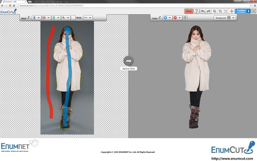 ENUMCUT.COM (이넘컷) - 겨울 털코드 및 부츠 모델 사진 누끼 쉽게 따기(쇼핑몰 상품 옷 사진 쉬운 누끼 작업)
