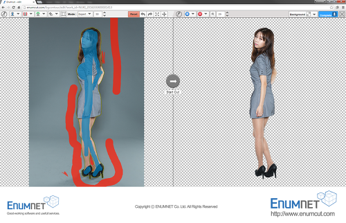 ENUMCUT.COM (이넘컷) - 패션모델 사진 누끼 쉽게 따기(쇼핑몰 상품 사진 쉬운 배경제거 누끼 작업)