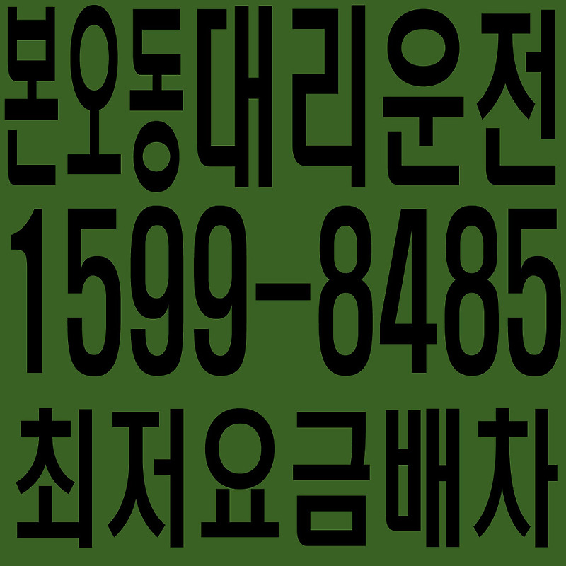 경기도 안산시 상록구 본오동 대리운전 １５９９―８４８５  최저요금배차·친절·안전·신속
