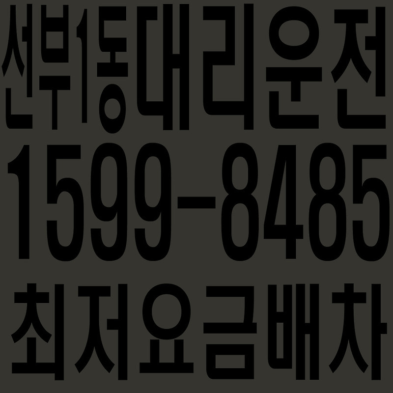 경기도 안산시 단원구 선부1동 대리운전 １５９９―８４８５  최저요금배차·친절·안전·신속