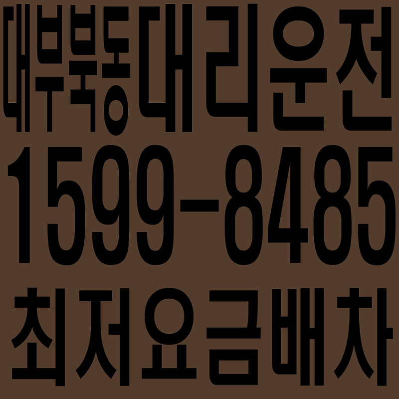 경기도 안산시 단원구 대부북동 대리운전 １５９９―８４８５  최저요금배차·친절·안전·신속