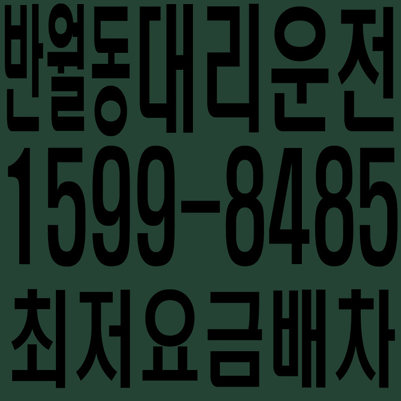 경기도 안산시 상록구 반월동 대리운전 １５９９―８４８５  최저요금배차·친절·안전·신속