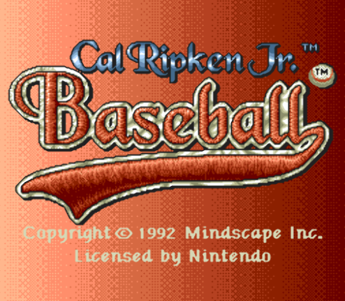 SNES ROMS - Cal Ripken Jr. Baseball (EUROPE / 유럽판 롬파일 다운로드)