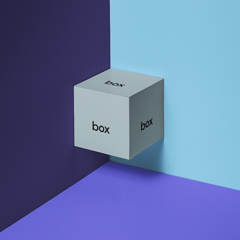 큐브 박스 상자 목업 (cube box mockup free) 무료 다운로드