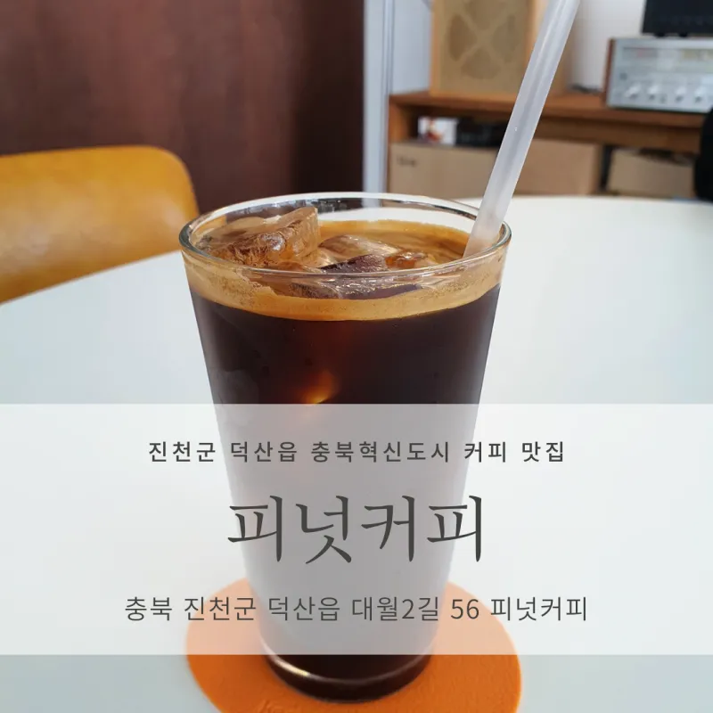 [진천군 덕산읍/충북혁신도시 카페 추천] 피넛커피 충북혁신도시점_진한 커피와 좋은 인테리어
