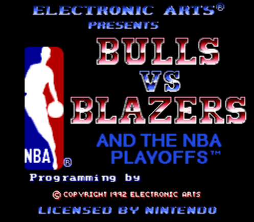 SNES ROMS - Bulls VS. Blazers and the NBA Playoffs (EUROPE / 유럽판 롬파일 다운로드)