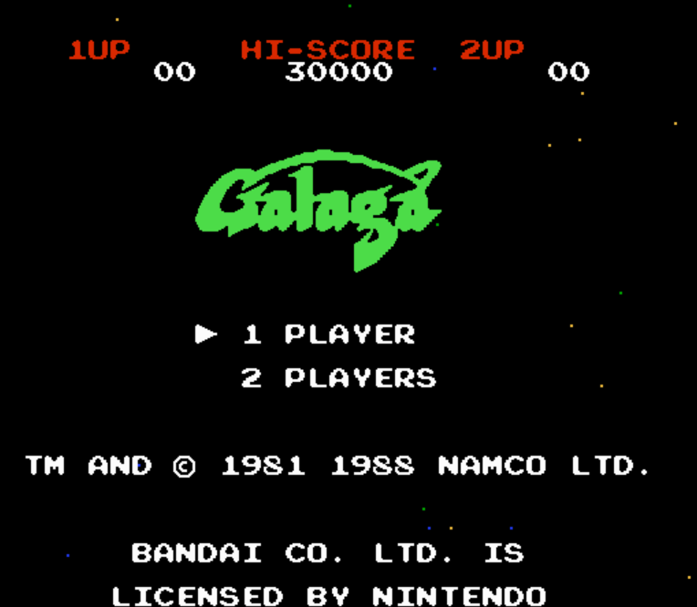 NES ROMS - Galaga (EUROPE / 유럽판 롬파일 다운로드)