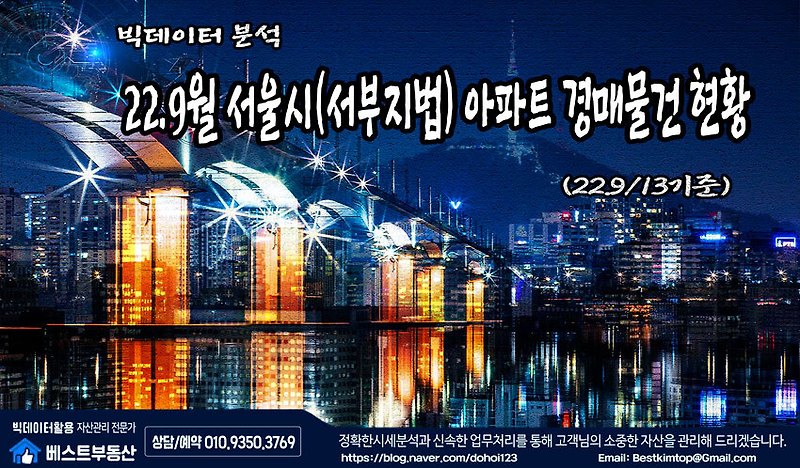 22.9월 서울시(마포/은평/서대문) 아파트 경매물건 분석 !!!