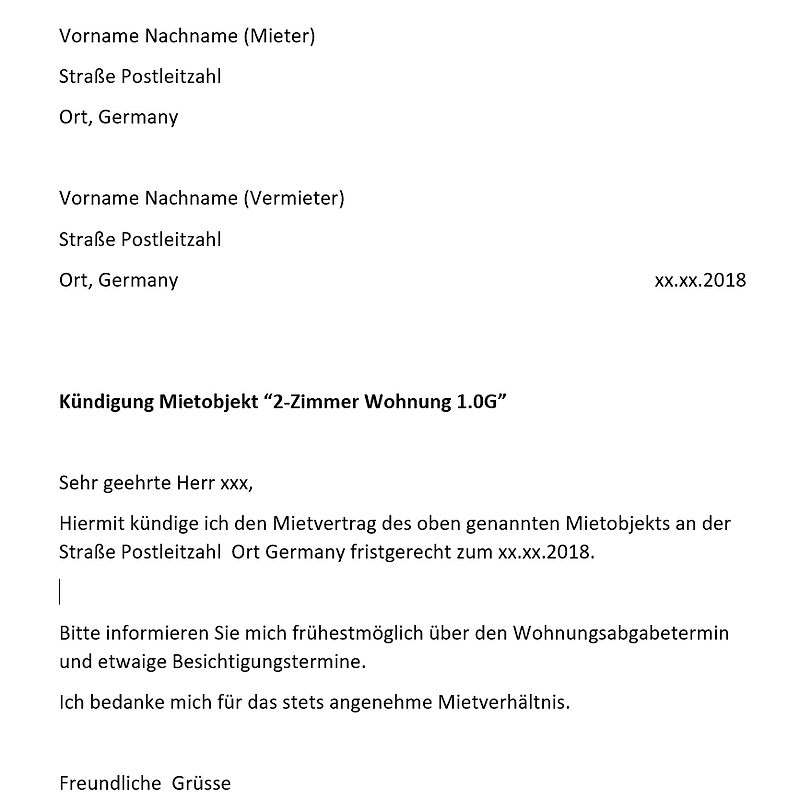 독일 이사, 독일 월세 계약 해지 방법 (퀸디궁 편지, Kündigungsschreiben) 및 주의 사항!