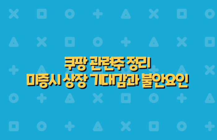 쿠팡 관련주 정리 뉴욕증시 상장기대감과 불안요인