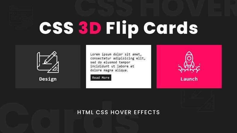 CSS 카드 호버 효과 | 3D 뒤집기