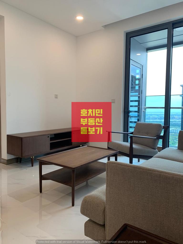 [임대]SWP001 - 선와펄 1베드룸, 고층에서 리버뷰를 즐길 수 있는 가구 완비된 아파트