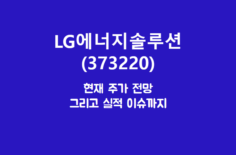 LG에너지솔루션 (373220) 주가, 실적, 전망, 기업분석